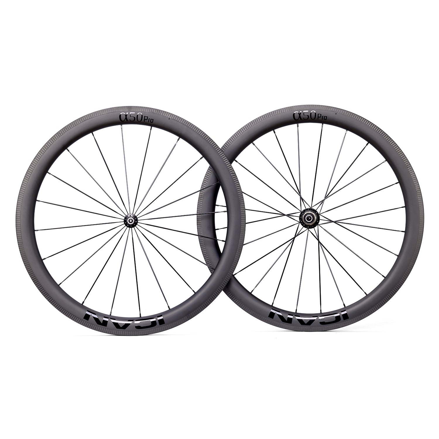 ICAN Alpha 50 rim brake wheels CN spokes