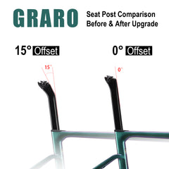 ICAN Graro UCI gravel bike frame without bolts 0mm offset seat post