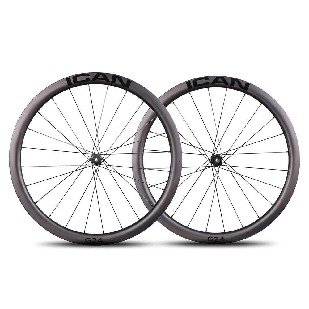 ICAN carbon 700C G24 gravel wheels with DT Swiss hub 