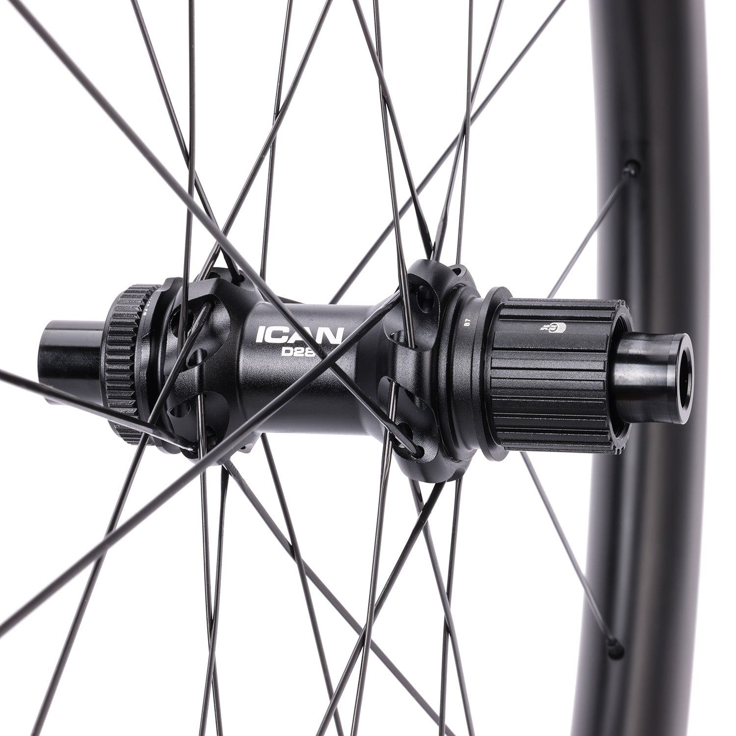 ICAN 700C G40 gravel wheels with 36T ratchet system Microspline 12 speed freehub