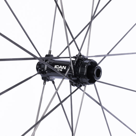 ICAN Aeris 40 disc carbone spoke wheelset 45T ratchet