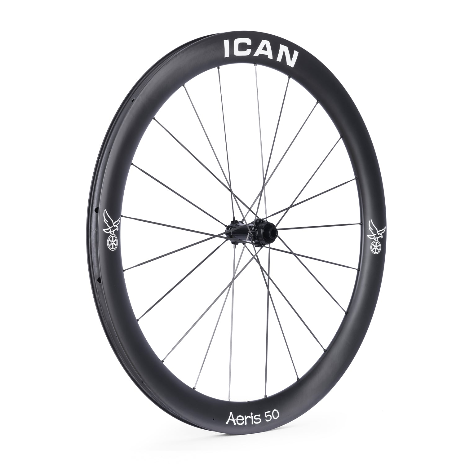 ICAN Aeris 50 disc carbone spoke wheelset 45T ratchet