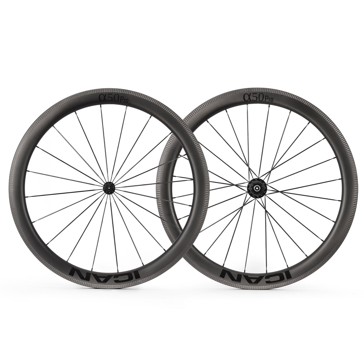 ICAN Alpha 50 pro rim brake carbon wheels R11 hub
