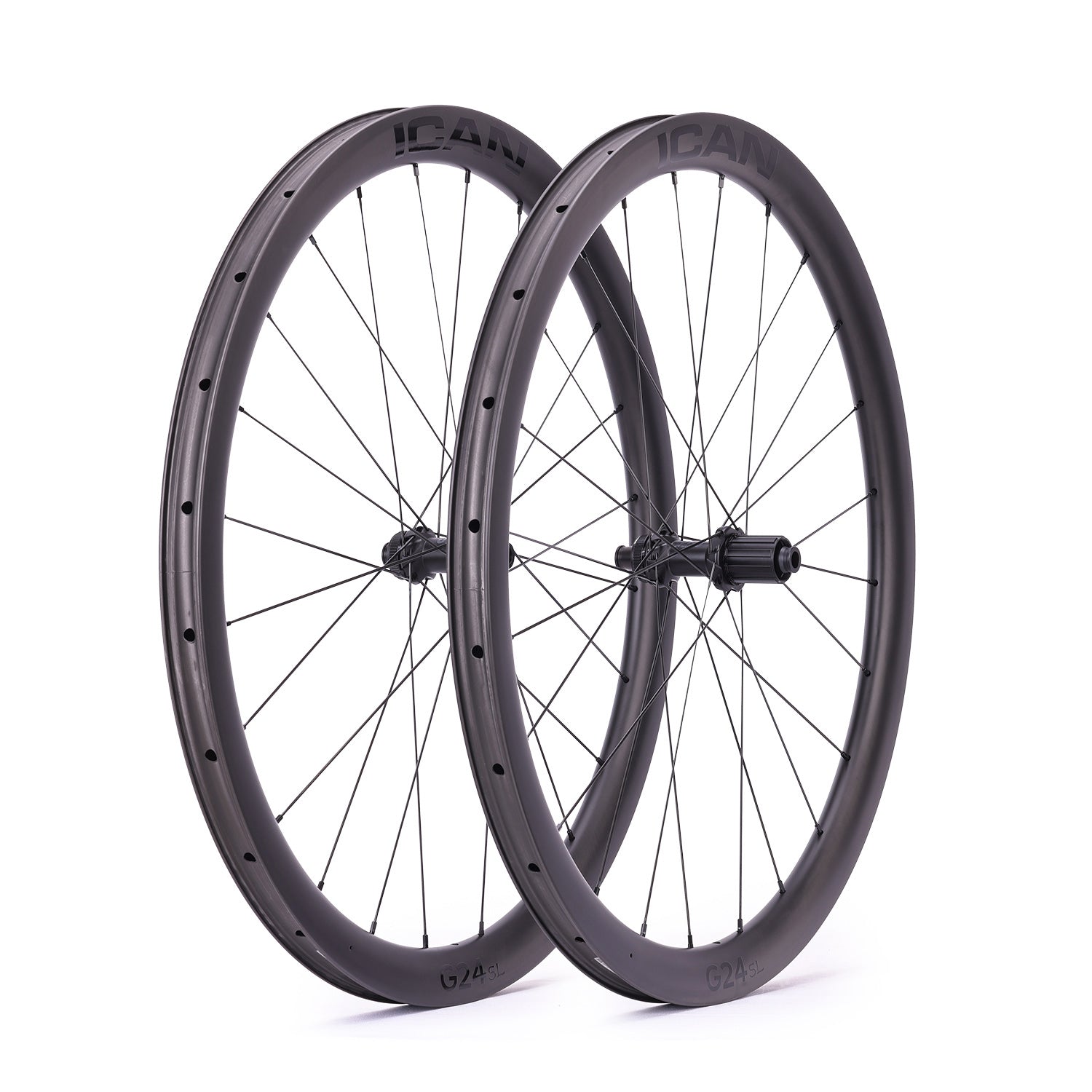ICAN hooked gravel wheels 70C G24 SL with DT Swiss hubs