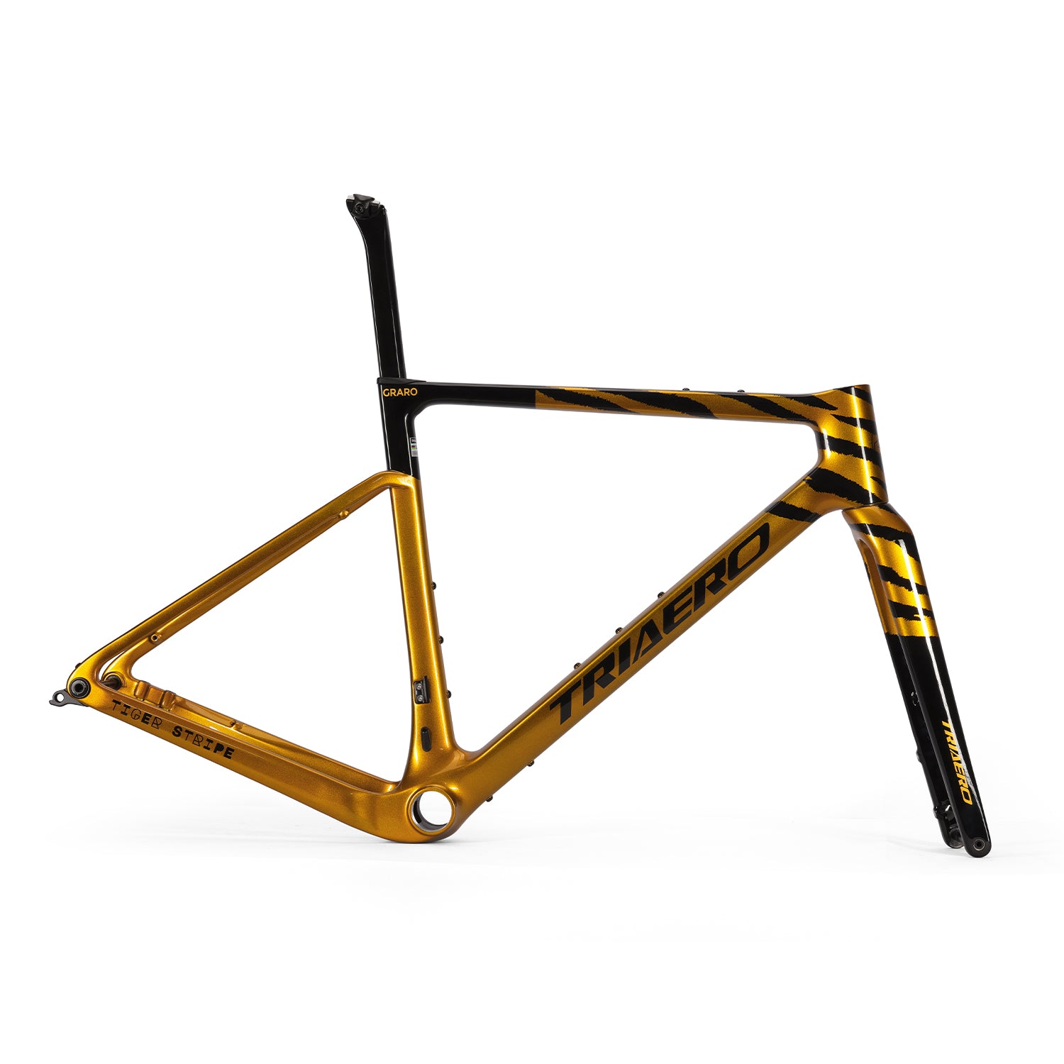 ICAN Graro UCI gravel bike frame without bolts 0mm offset seat post