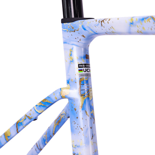 ICAN Graro UCI gravel bike frame without bolts 0mm offset seat post