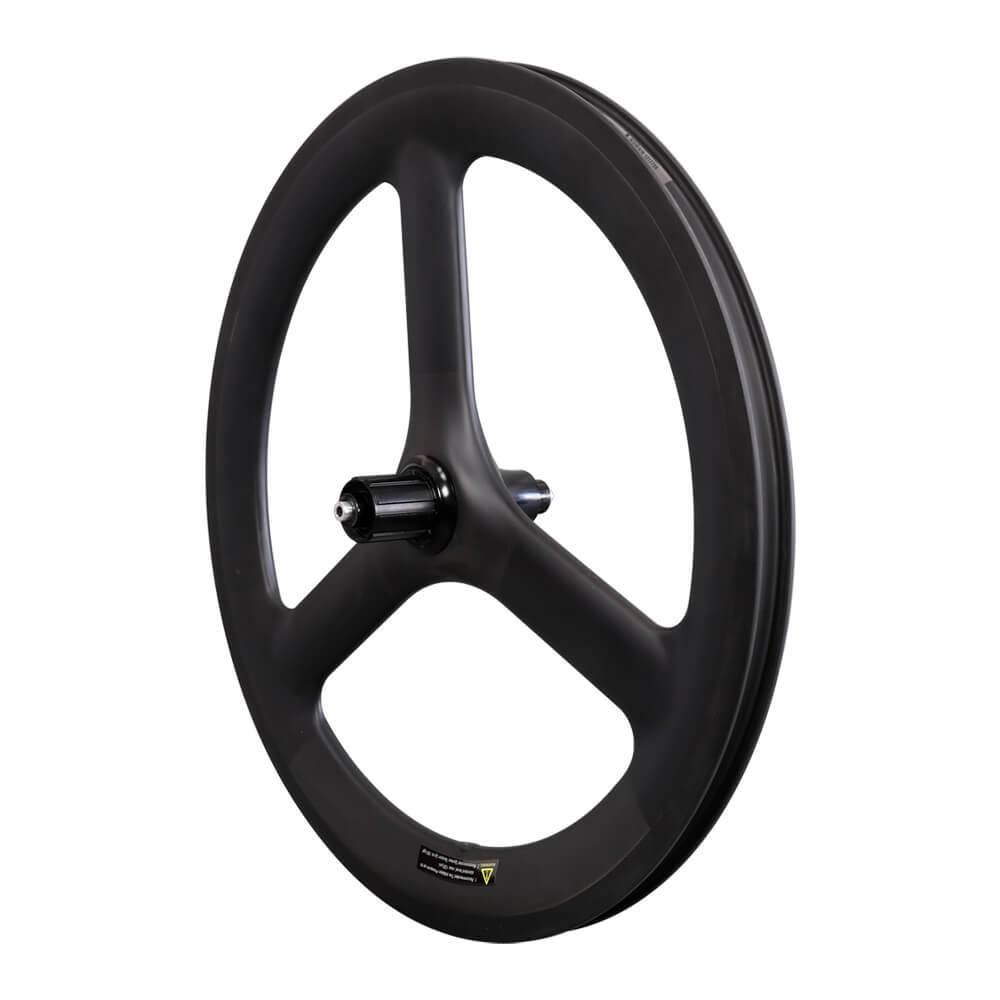 ICAN Carbon 20 inch 3 Spoke Wheelset for BMX bike /Folding bike/Road bike Clincher Tubeless Ready 
